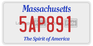 5AP891  license plate in MA