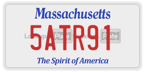 5ATR91 license plate in Massachusetts