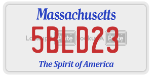 5BLD23  license plate in MA