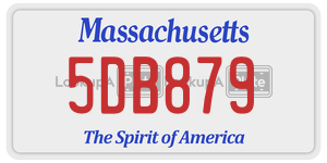 5DB879 license plate in Massachusetts