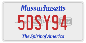 5DSY94  license plate in MA