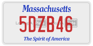 5DZB46  license plate in MA