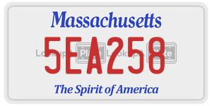 5EA258 license plate in Massachusetts