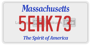 5EHK73  license plate in MA