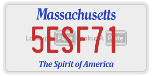 5ESF71  license plate in MA