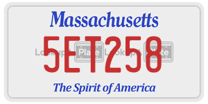 5ET258  license plate in MA