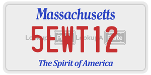 5EWT12 license plate in Massachusetts