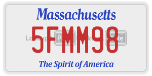 5FMM98 license plate in Massachusetts