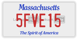 5FVE15  license plate in MA