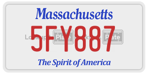5FY887 license plate in Massachusetts