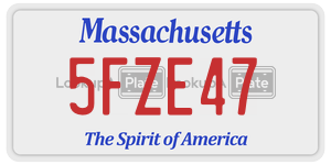 5FZE47  license plate in MA