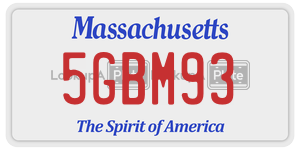 5GBM93  license plate in MA