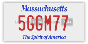 5GGM77  license plate in MA