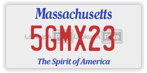 5GMX23  license plate in MA