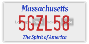 5GZL58  license plate in MA