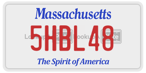 5HBL48 license plate in Massachusetts