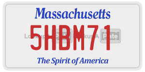 5HBM71 license plate in Massachusetts