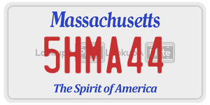 5HMA44 license plate in Massachusetts