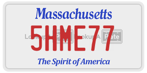 5HME77  license plate in MA