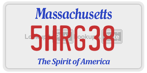 5HRG38  license plate in MA