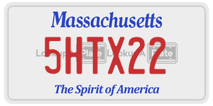 5HTX22  license plate in MA