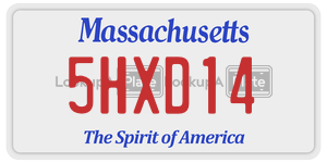 5HXD14  license plate in MA