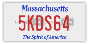 5KDS64 license plate in Massachusetts