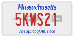 5KWS21  license plate in MA