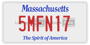 5MFN17 license plate in Massachusetts