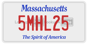 5MHL25  license plate in MA