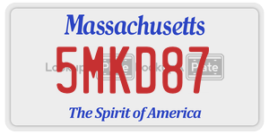 5MKD87  license plate in MA