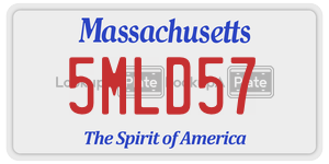 5MLD57 license plate in Massachusetts