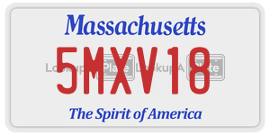 5MXV18 license plate in Massachusetts