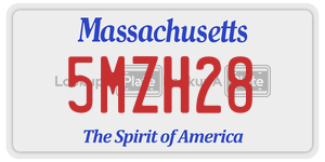5MZH28 license plate in Massachusetts