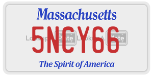 5NCY66  license plate in MA