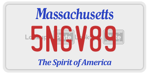 5NGV89 license plate in Massachusetts