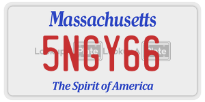 5NGY66  license plate in MA