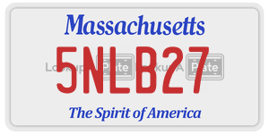 5NLB27  license plate in MA