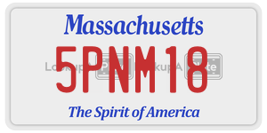 5PNM18 license plate in Massachusetts
