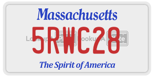 5RWC28  license plate in MA