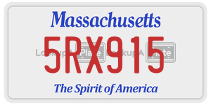 5RX915 license plate in Massachusetts