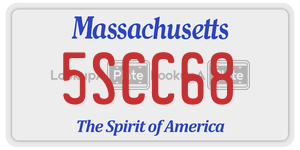 5SCC68 license plate in Massachusetts