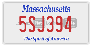 5SJ394 license plate in Massachusetts