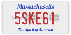 5SKE61 license plate in Massachusetts