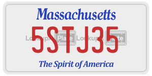 5STJ35  license plate in MA