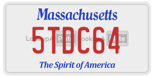 5TDC64  license plate in MA
