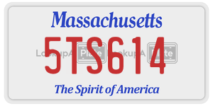 5TS614  license plate in MA