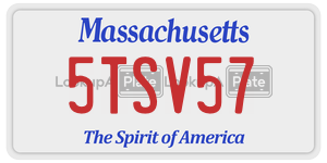 5TSV57  license plate in MA