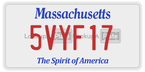 5VYF17 license plate in Massachusetts