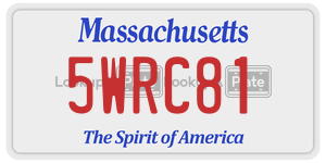 5WRC81 license plate in Massachusetts